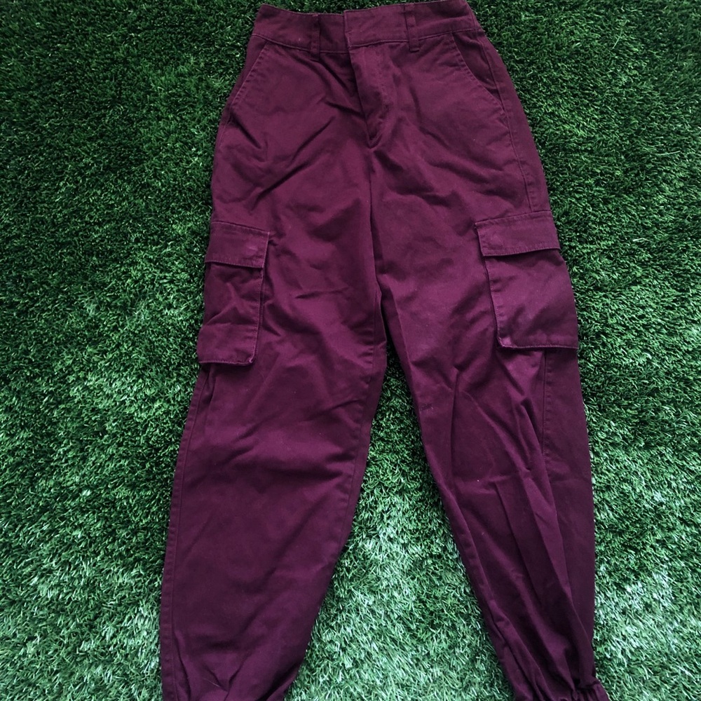 Forever 21 Maroon Cargo Pants